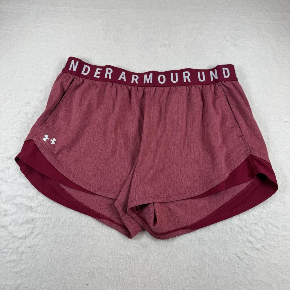Under Armour Shorts Womens Size 3X Pink 3 Inseam Elastic Waist Athletic Running
